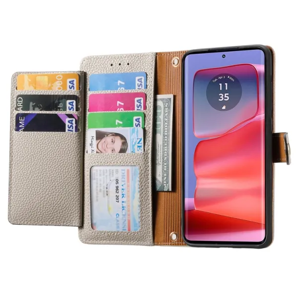 HEART Peňaženkové puzdro pre Motorola Moto G75 5G šedé