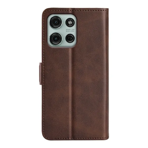 SIDE Peňaženkové puzdro pre Motorola Moto G75 5G tmavohnedé
