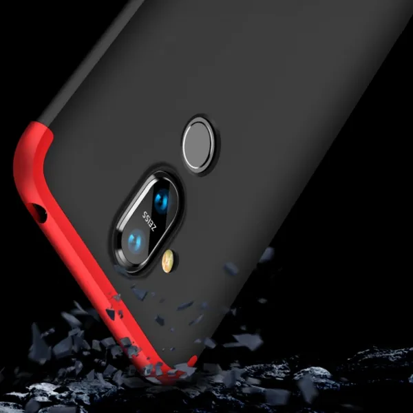 360° ochranný kryt Nokia 8.1 čierny (červený)