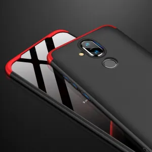 360° ochranný kryt Nokia 8.1 čierny (červený)
