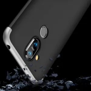 360° ochranný kryt Nokia 8.1 čierny (strieborný)