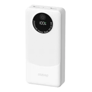 Dudao K12Pro Power Bank 20000mAh USB / USB-C 22.5W, biely