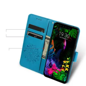 ART Peňaženkový kryt LG G8s ORNAMENT modrý