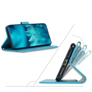 ART Peňaženkový kryt LG G8s ORNAMENT modrý