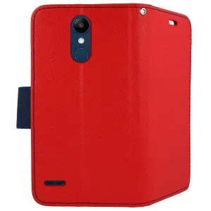 FANCY Peňaženkový obal LG K9 červený
