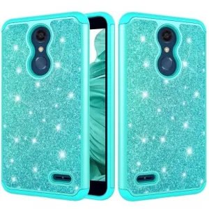 Glitter Powder Ochranný Gumený Obal LG K30 zelený