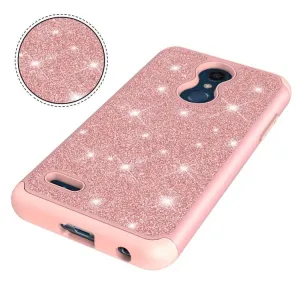 Glitter Powder Ochranný Gumený Obal LG K30 staroružový