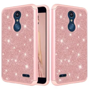 Glitter Powder Ochranný Gumený Obal LG K30 staroružový