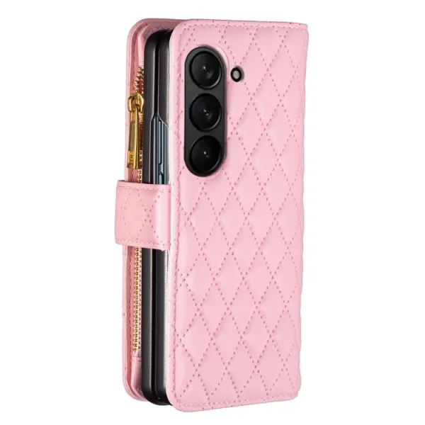 LATTICE PLUS Peňaženkové puzdro pre Samsung Galaxy Z Fold5 5G ružové