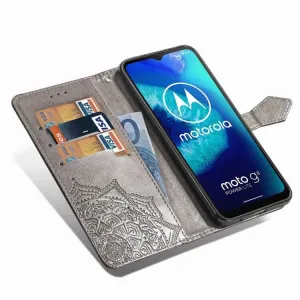 ART Peňaženkový kryt Motorola Moto G8 Power Lite ORNAMENT šedý