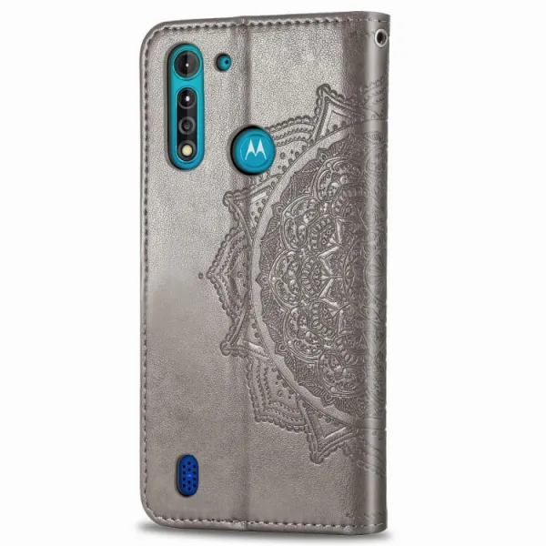 ART Peňaženkový kryt Motorola Moto G8 Power Lite ORNAMENT šedý