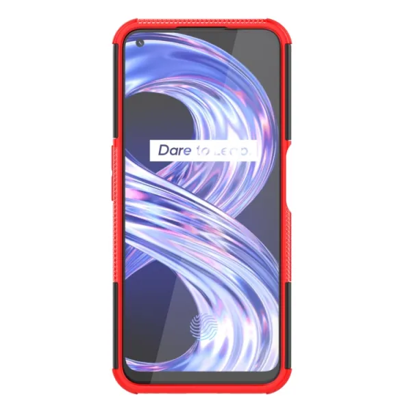 STAND Extra odolný obal Realme 8i červený