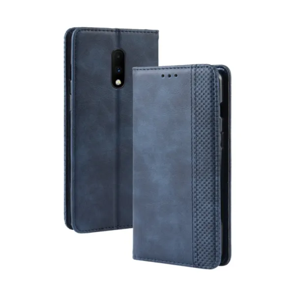 BUSINESS Peňaženkový kryt pre OnePlus 7 modrý