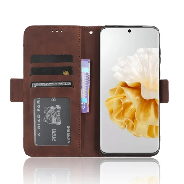 SLOT Peňaženkový obal pre Huawei P60 Pro hnedý