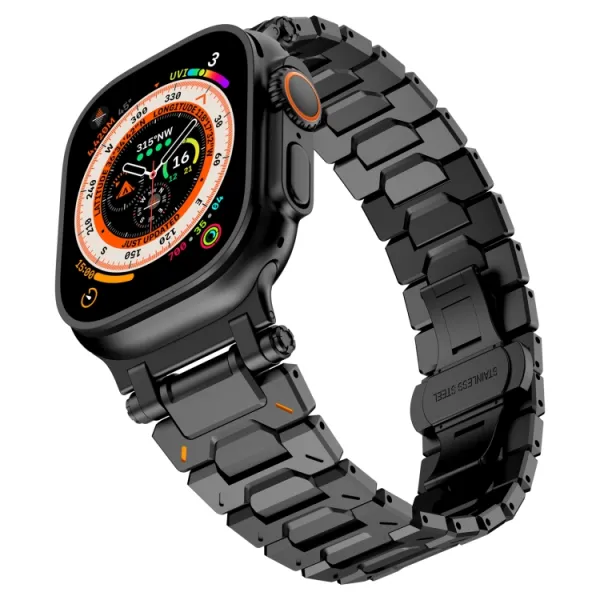 PATHFINDER Kovový remienok pre Apple Watch 10 / 11 46mm čierny