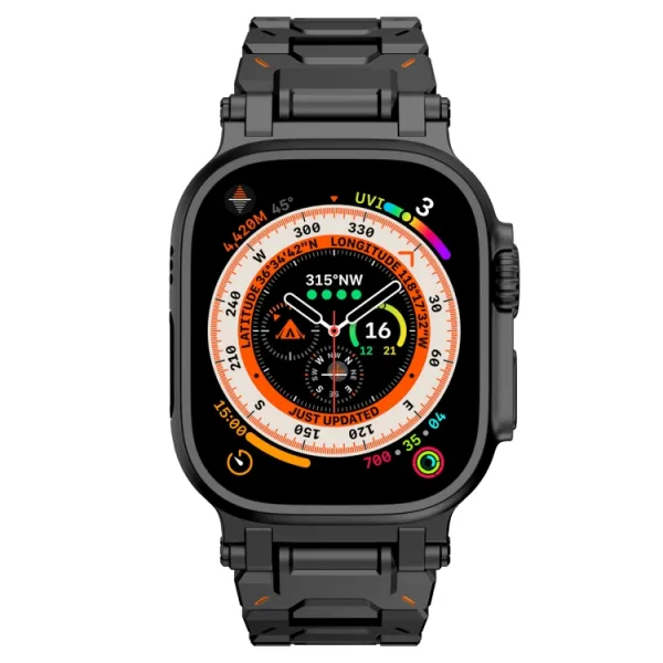 PATHFINDER Kovový remienok pre Apple Watch 10 / 11 46mm čierny