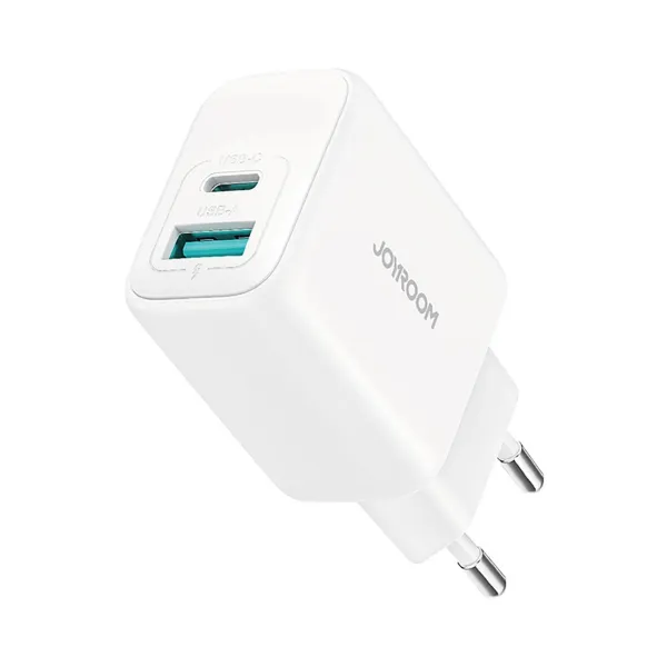JOYROOM JR-TCF21 Sieťová nabíjačka USB-C / USB-A biela