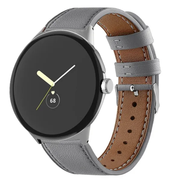 LEATHER Kožený remienok pre Google Pixel Watch 4 45mm / Pixel Watch 3 45mm šedý