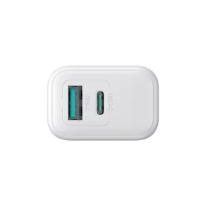 JOYROOM JR-TCF21 Sieťová nabíjačka USB-C / USB-A biela