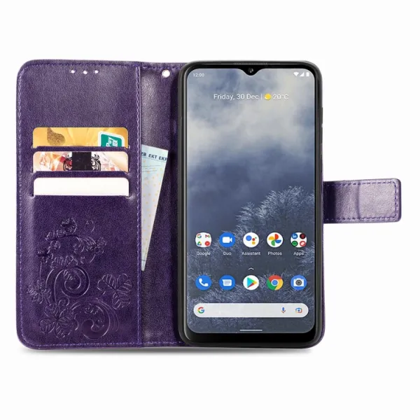 ART FLOWERS Peňaženkový kryt Nokia G60 fialový