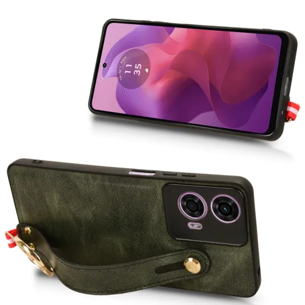 HANDY Ochranný kryt s držiakom Motorola Moto E14 zelený