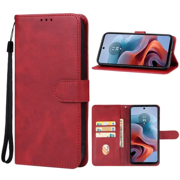 SMOOTH Peňaženkové puzdro pre Motorola Moto G34 5G červené