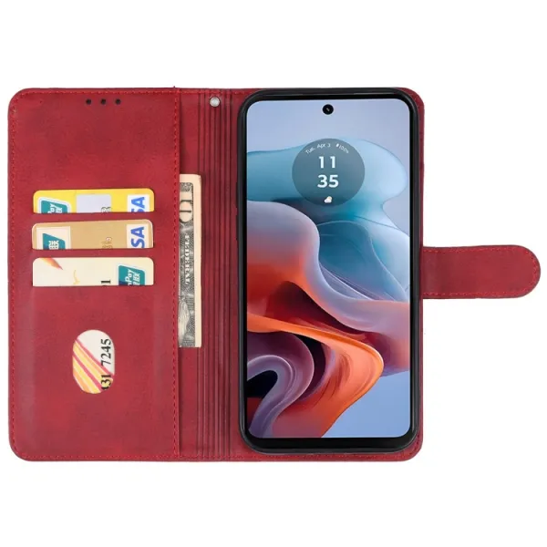 SMOOTH Peňaženkové puzdro pre Motorola Moto G34 5G červené