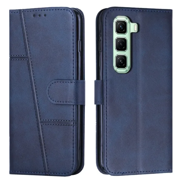 STITCHED Peňaženkový kryt pre Infinix Hot 50 Pro+ modrý