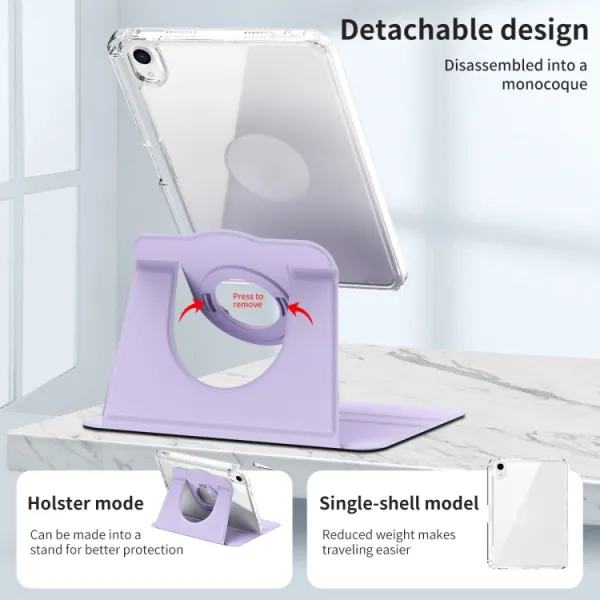 CRYSTAL FLEXI 2v1 Zaklápacie puzdro pre Apple iPad mini 2021 / iPad mini 2024 fialové