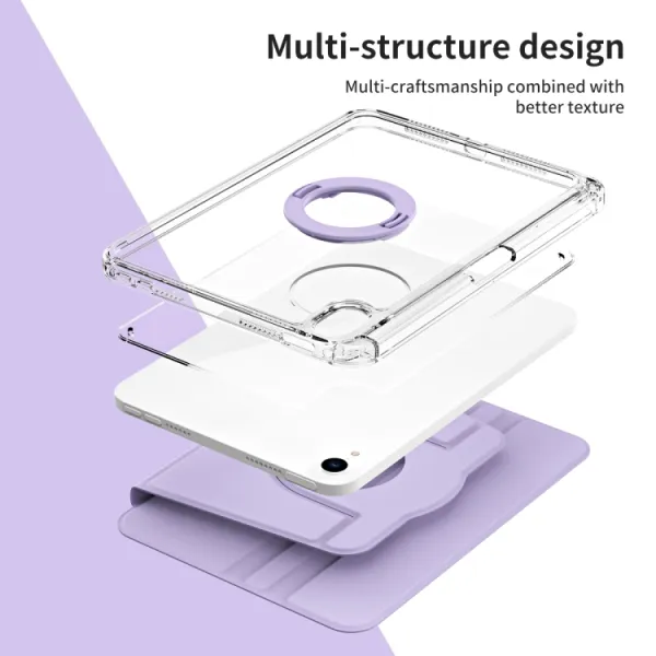 CRYSTAL FLEXI 2v1 Zaklápacie puzdro pre Apple iPad mini 2021 / iPad mini 2024 fialové