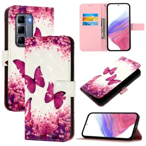 ART Peňaženkový kryt pre Infinix Hot 50 Pro+ ROSE BUTTERFLY