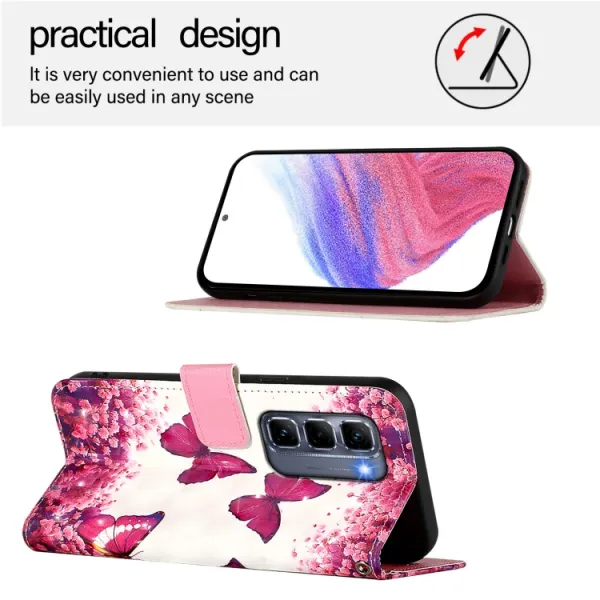 ART Peňaženkový kryt pre Infinix Hot 50 Pro+ ROSE BUTTERFLY