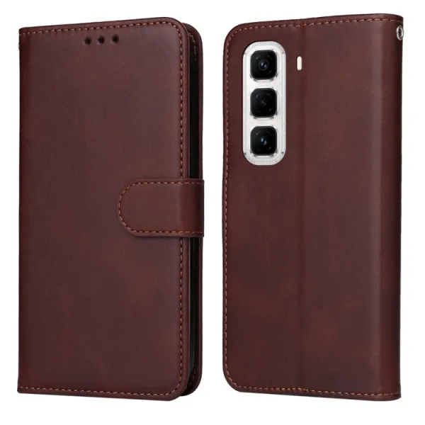 SMOOTH Peňaženkové puzdro pre Infinix Hot 50 Pro+ hnedé