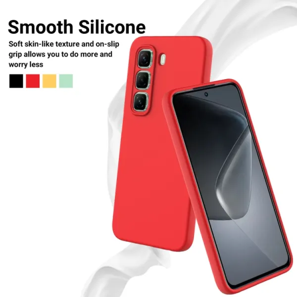 RUBBER Ochranný obal pre Infinix Hot 50 Pro+ červený