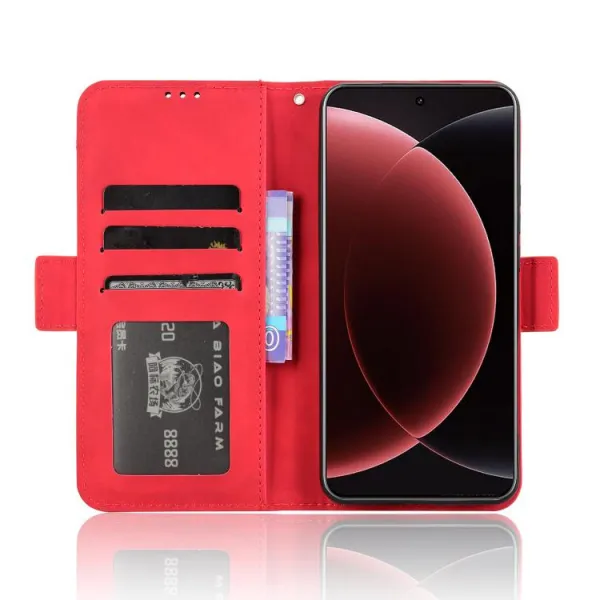SLOT Peňaženkový obal pre Xiaomi 15 Ultra červený