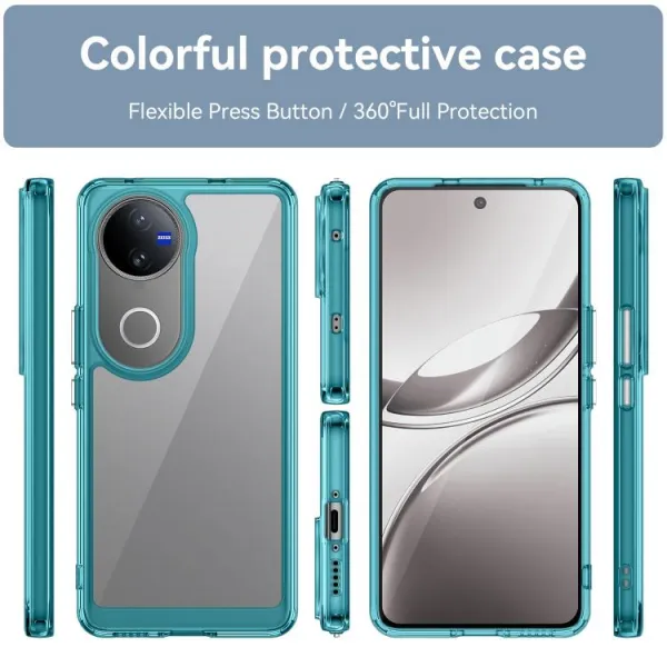 CRYSTAL Ochranný obal pre Vivo V50 5G tyrkysový