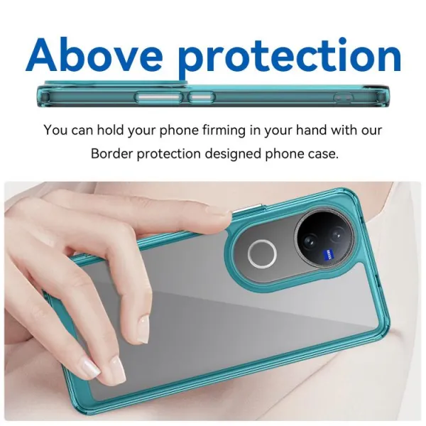 CRYSTAL Ochranný obal pre Vivo V50 5G tyrkysový