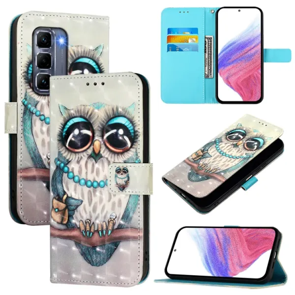 ART Peňaženkový kryt pre Infinix Hot 50 Pro+ GREY OWL