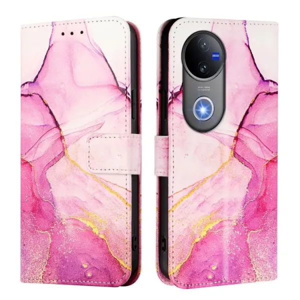 ART MARBLE Peňaženkový kryt pre Vivo V50 5G PINK