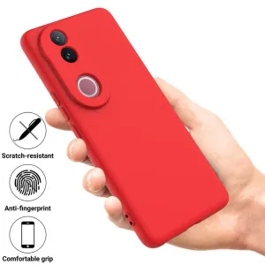 RUBBER Ochranný obal pre Vivo V50 5G červený