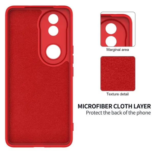 RUBBER Ochranný obal pre Vivo V50 5G červený