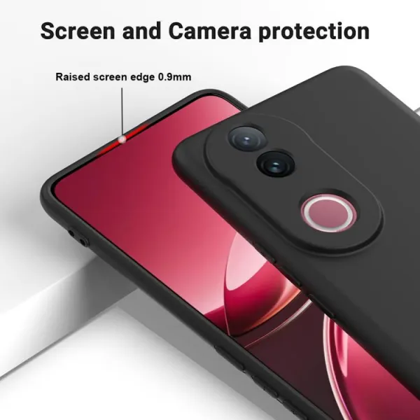RUBBER Ochranný obal pre Vivo V50 5G čierny