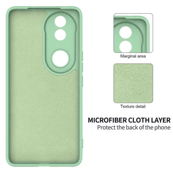 RUBBER Ochranný obal pre Vivo V50 5G zelený
