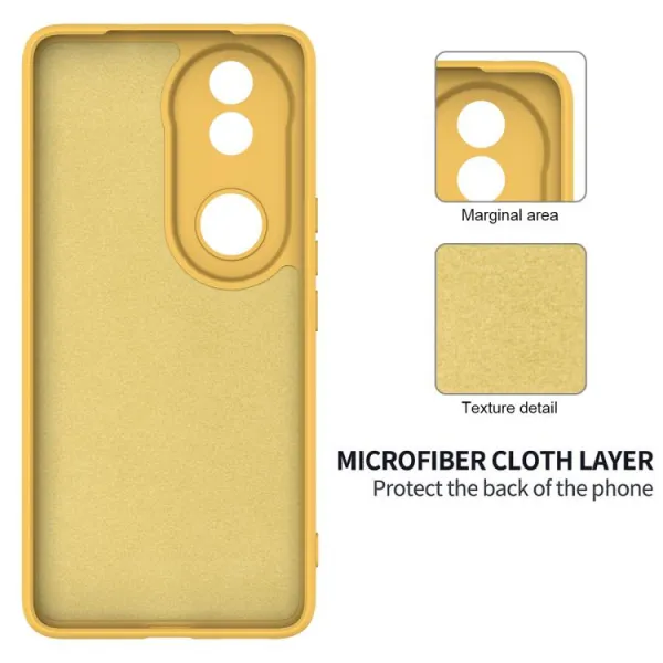 RUBBER Ochranný obal pre Vivo V50 5G žltý