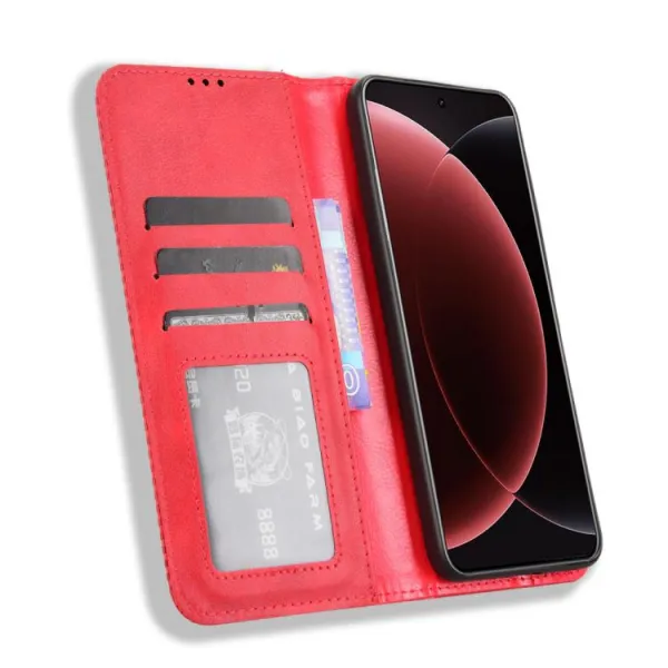 BUSINESS Peňaženkové puzdro pre Xiaomi 15 Ultra červené