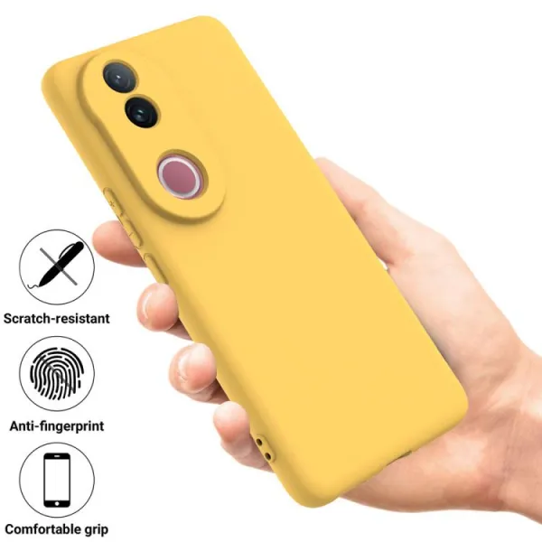 RUBBER Ochranný obal pre Vivo V50 5G žltý