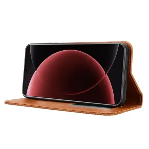 BUSINESS Peňaženkové puzdro pre Xiaomi 15 Ultra hnedé
