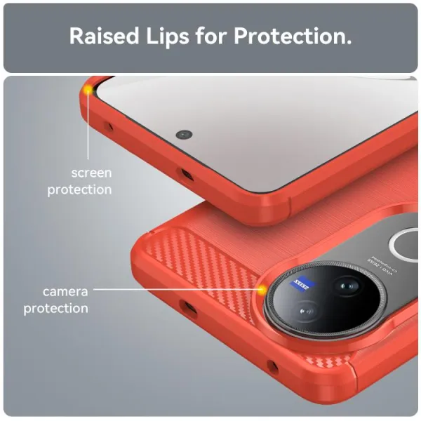 FLEXI TPU Ochranný kryt Vivo V50 5G červený