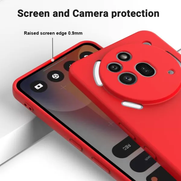 RUBBER Ochranný kryt pre Nothing Phone (3a) Pro červený