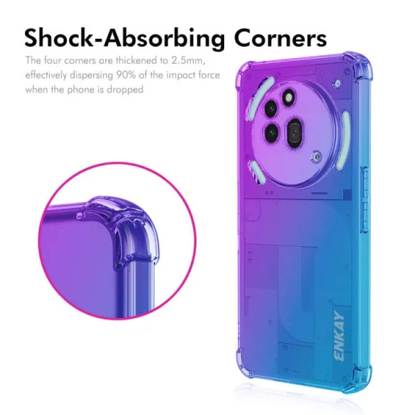 ENKAY GRADIENT Ochranný kryt pre Nothing Phone (3a) Pro BLUE PINK